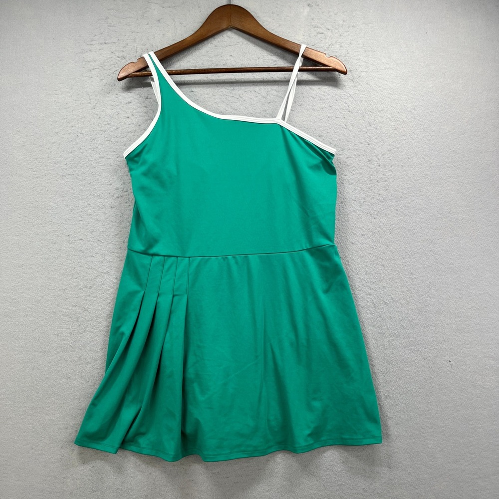 All in Motion Active Dress Womens Large Green Asymmetrical Tennis Athleisure